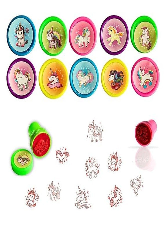 Self Lub Stampers for Kids - 5 Brilliant Colors, Fun Dino Designs, Self-Inking Stamps for Crafts, Party Favors & Learning Activities Pack of 20 PCS - Image 1